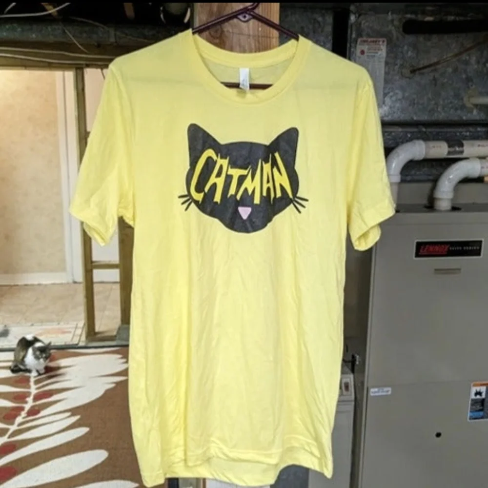 Catman T-Shirt (Designed by Me!) on Bella Canvas Shirt - Men's Medium - Picture 2 of 6